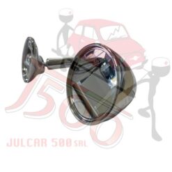 Specchio a goccia cromato con fissaggio a vite senza guarnizione contorno vetro