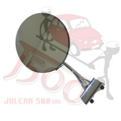 Specchio a goccia cromato con fissaggio a vite senza guarnizione contorno vetro