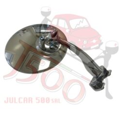 Specchio a goccia cromato con fissaggio a vite senza guarnizione contorno vetro