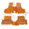 Kit sovratappeti in gomma ocra con copri tunnel Fiat 500