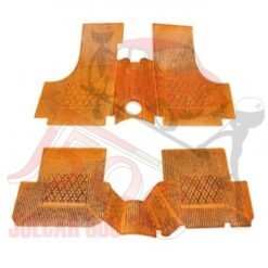 Kit sovratappeti in gomma ocra con copri tunnel Fiat 500