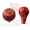 Pomello leva marce in metallo colore rosso con logo Fiat 500