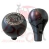 Pomello leva marce in metallo colore rosso con logo Fiat 500