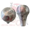 Pomello leva marce in metallo colore rosso con logo Fiat 500