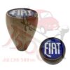 Pomello leva marce in legno con logo "FIAT" colore blu Fiat 500/126