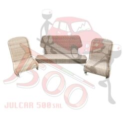 Kit sedili anteriori e posteriori in midollino intrecciati a mano Fiat 500 Spiaggina (con reso sedili anteriori anticipato)
