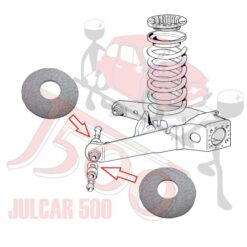 Coppia rondelle braccio sospensione posteriore Fiat 500-126