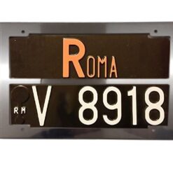 Cornice targa posteriore in INOX per targhe doppie dal '75 al '83 Fiat 500