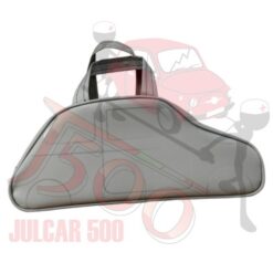 Borsa a mano grigia con sagoma Fiat 500