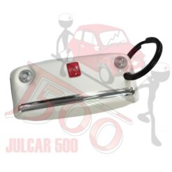 Portachiavi a forma di frontale bianco fiat 500