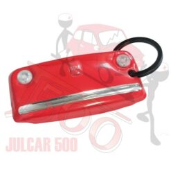 Portachiavi a forma di frontale rosso fiat 500