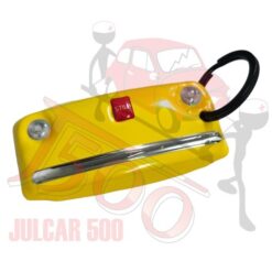 Portachiavi a forma di frontale giallo fiat 500
