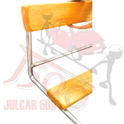 Portapacchi cromato con bacchette in legno Fiat 600