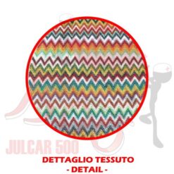 Coppia fodere coprisedili anteriori in tessuto con retro nero Fiat 500-600-126-Bianchina