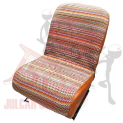 Coppia fodere coprisedili anteriori in tessuto con retro ocra Fiat 500-600-126-Bianchina