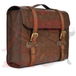 Valigia marrone con fibbie color oro per portapacchi Fiat 500