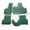 Kit sovratappeti in gomma verdi con copri tunnel Fiat 500