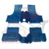 Kit sovratappeti in gomma blu con copri tunnel Fiat 500