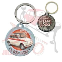 Portachiavi rotondo Fiat 500 TURIN ITALY