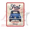 Insegna in metallo tricolore 15x20cm Fiat 500