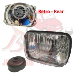 Faro anteriore H4 con luce di posizione Fiat 126
