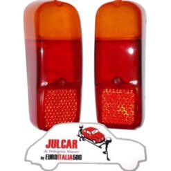 Coppia plastiche fanali posteriori con catadiottri Fiat 500 D - Fiat 600
