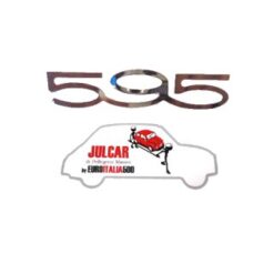 Scritta cromata 595 Abarth per cruscotto 9 x 1,9 cm