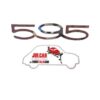 Scritta cromata 595 Abarth per cofano motore 11,5 x 2,5 cm
