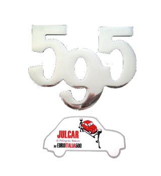 Scritta cromata 595 Abarth 10,5 x 8,5 cm