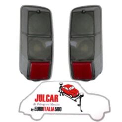 Coppia plastiche fanali posteriori fumè Fiat 500 F/L/R