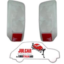 Coppia plastiche fanali posteriori bianche Fiat 500 F/L/R