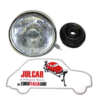 Faro anteriore completo tipo Carello con luce di posizione Fiat 500 F/L/R