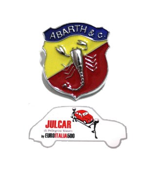 Fregio scudetto Abarth 5 x 4 cm