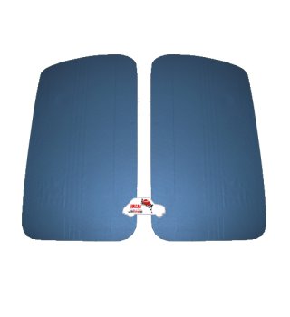 Coppia pannelli porta anteriori Fiat 500 D - Giardiniera blu Avio in Vipla