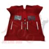 Moquette rossa doppia protezioni piedi Fiat 500