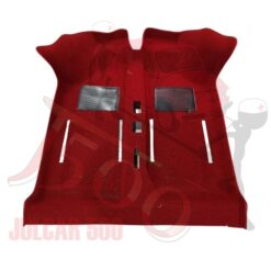 Moquette rossa doppia protezioni piedi Fiat 500