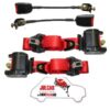 Cinture di sicurezza Omologate rosse con arrotolatore Fiat 500