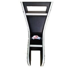 Portaradio in ecopelle nero con bordo bianco Fiat 500