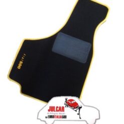 Kit sovratappeti bordo giallo Fiat 500 ( 4 pezzi )