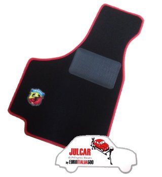 Kit sovratappeti Abarth bordo rosso Fiat 500 ( 4 pezzi )