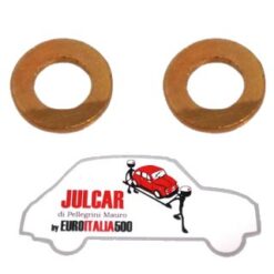 Coppia rondelle di fibra coperchio punterie Fiat 500/126