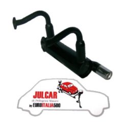 Marmitta sportiva con un terminale cromato Fiat 500 R/126