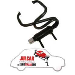 Marmitta sportiva con un terminale cromato a tubi incrociati Fiat 500 F/L