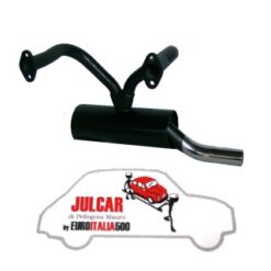 Marmitta sportiva con un terminale cromato tipo 2 in 1 Fiat 500 F/L