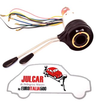 Devio luci grigio con leve in metallo cromato Fiat 600