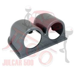 Portastrumenti a 2 fori diametro 52 mm Carbon Look Fiat 500-126-600