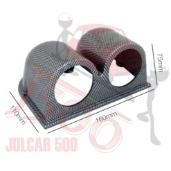 Alternative view of Portastrumenti a 2 fori diametro 52 mm Carbon Look Fiat 500-126-600