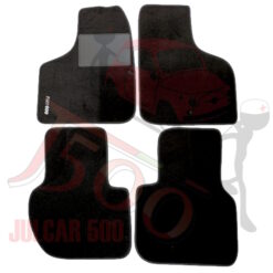 Kit sovratappeti in moquette nero con bordo nero Fiat 600