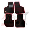 Kit sovratappeti in moquette nero con bordo rosso Fiat 600 Abarth