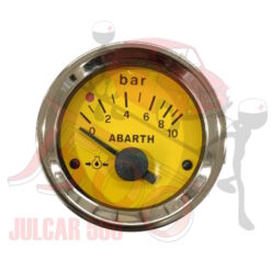 Strumento pressione olio Abarth giallo con taratura VDO 0-10 Bar Ø 52 mm Fiat 500-126